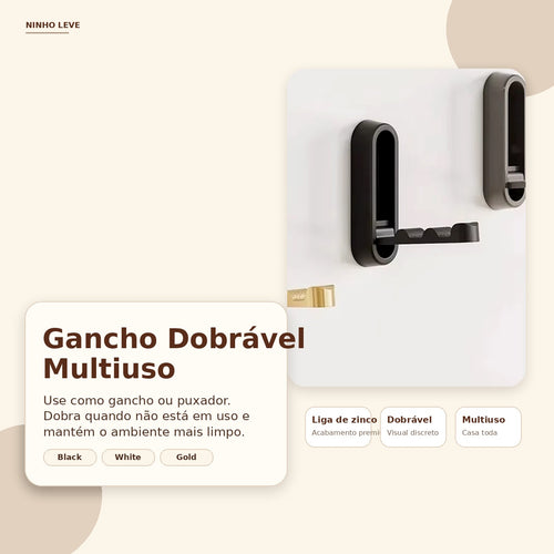 Gancho de Parede Dobrável