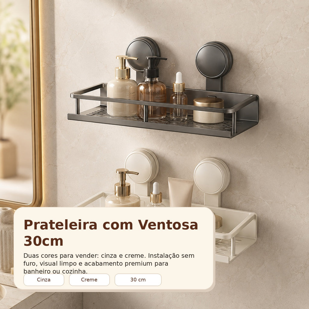Prateleira Organizadora de Parede com Ventosas