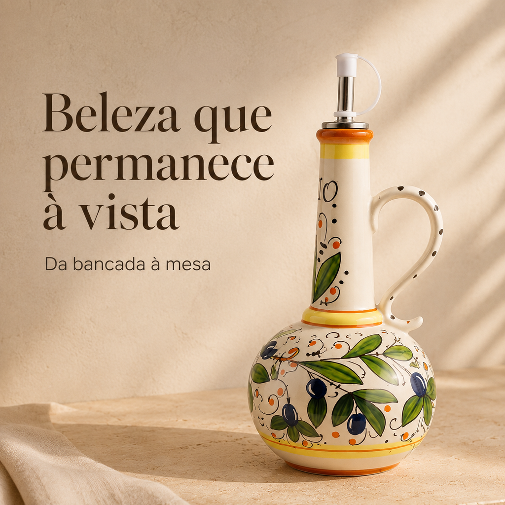 Galheteiro em Cerâmica para Azeite e Vinagre – 500ml