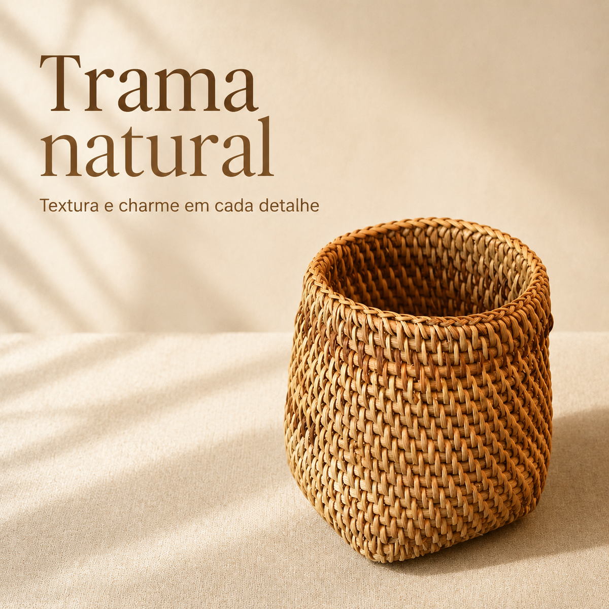 Organizador de Rattan para Utensílios