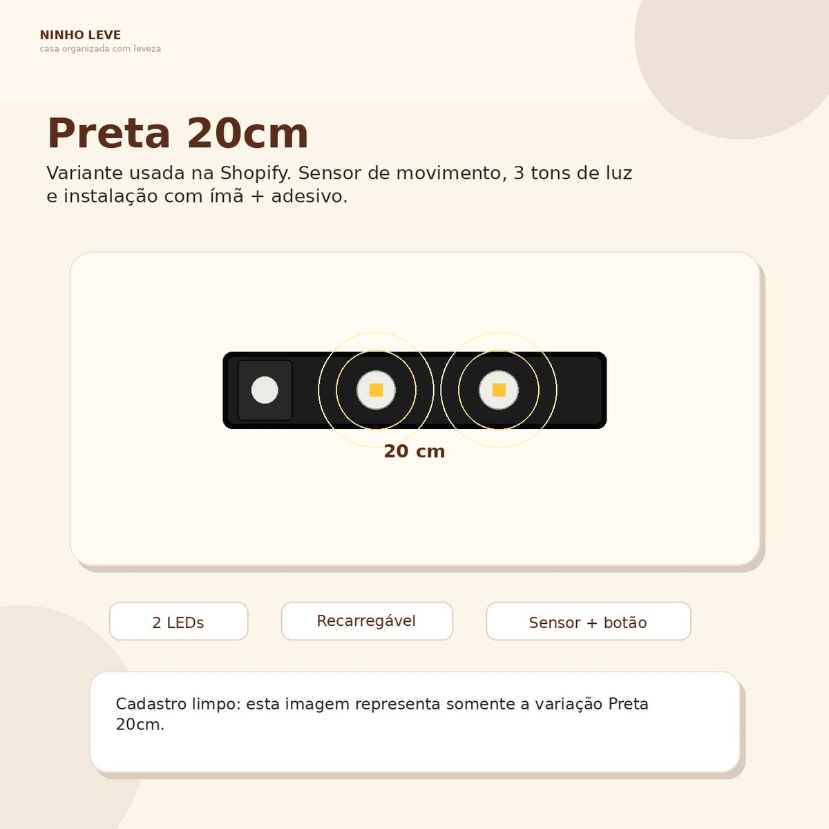 Luminária LED com Sensor de Movimento
