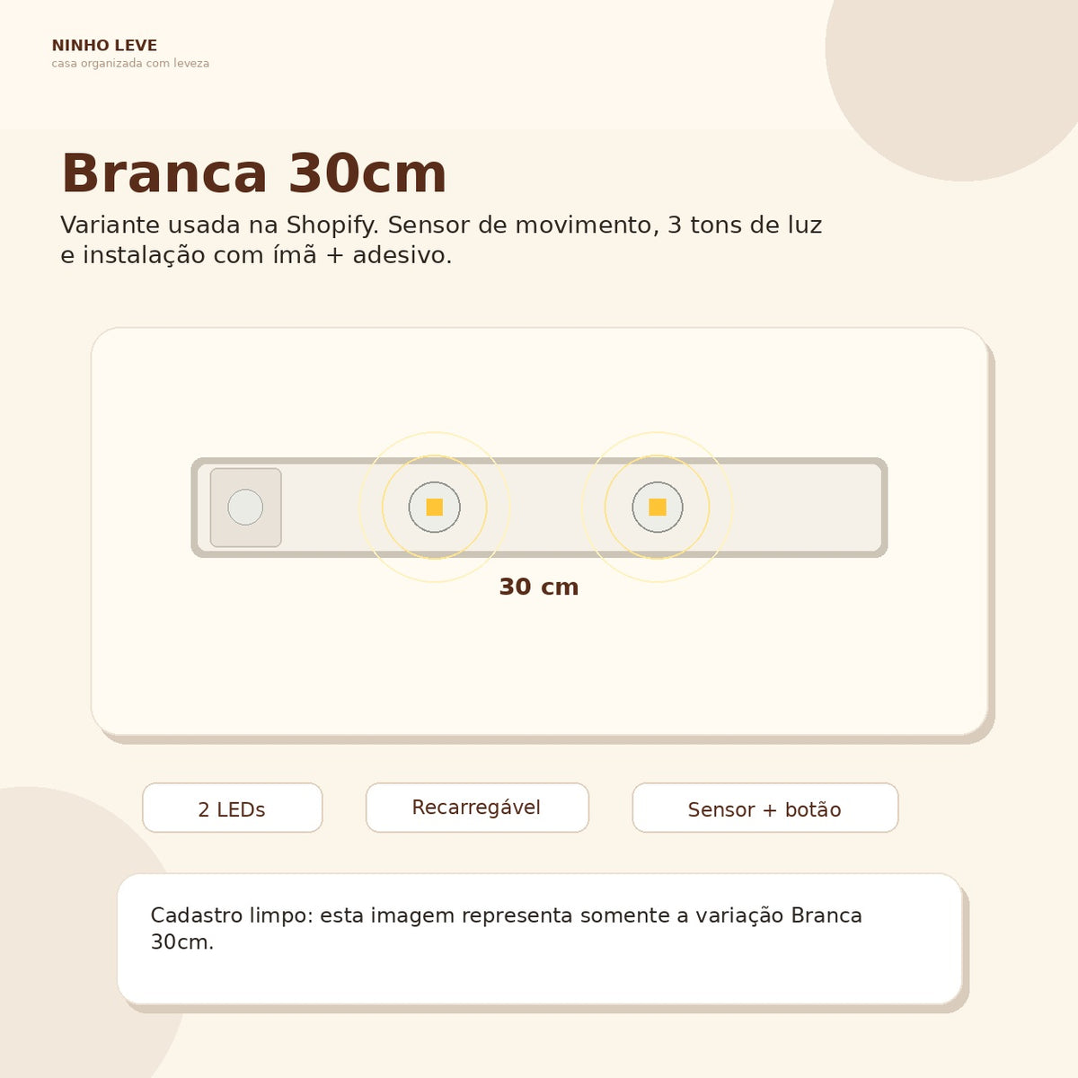 Luminária LED com Sensor de Movimento