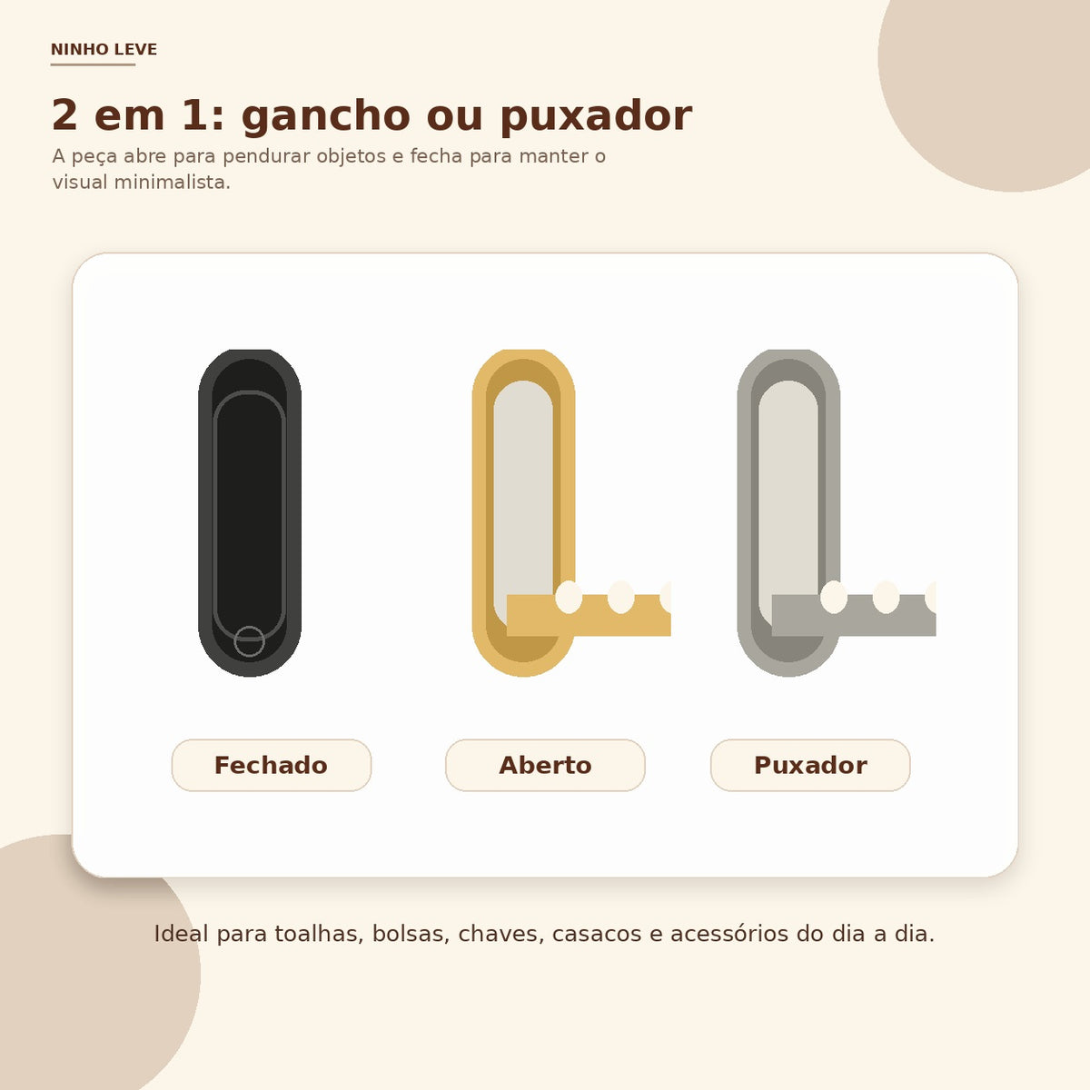 Gancho de Parede Dobrável