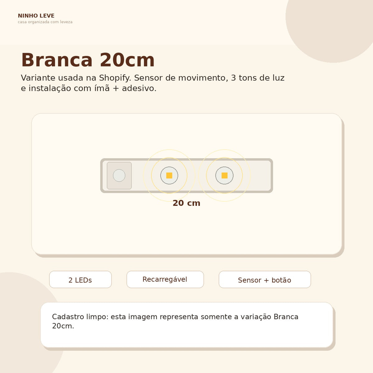 Luminária LED com Sensor de Movimento