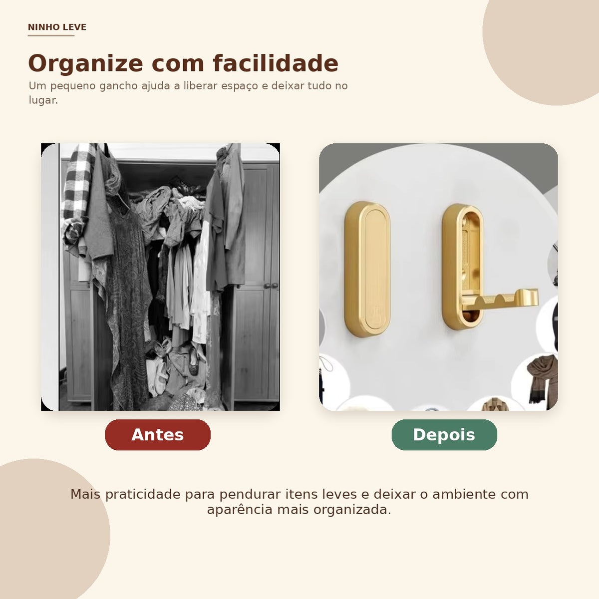 Gancho de Parede Dobrável