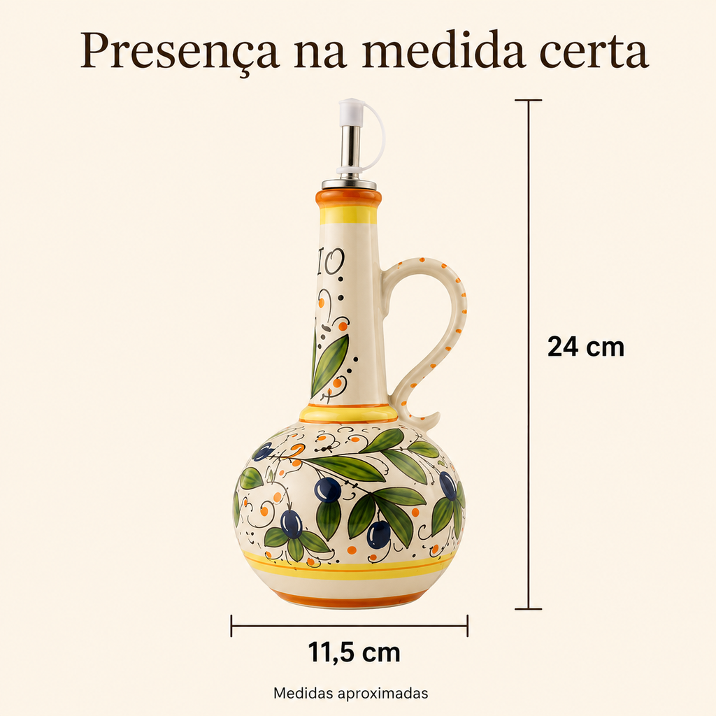 Galheteiro em Cerâmica para Azeite e Vinagre – 500ml