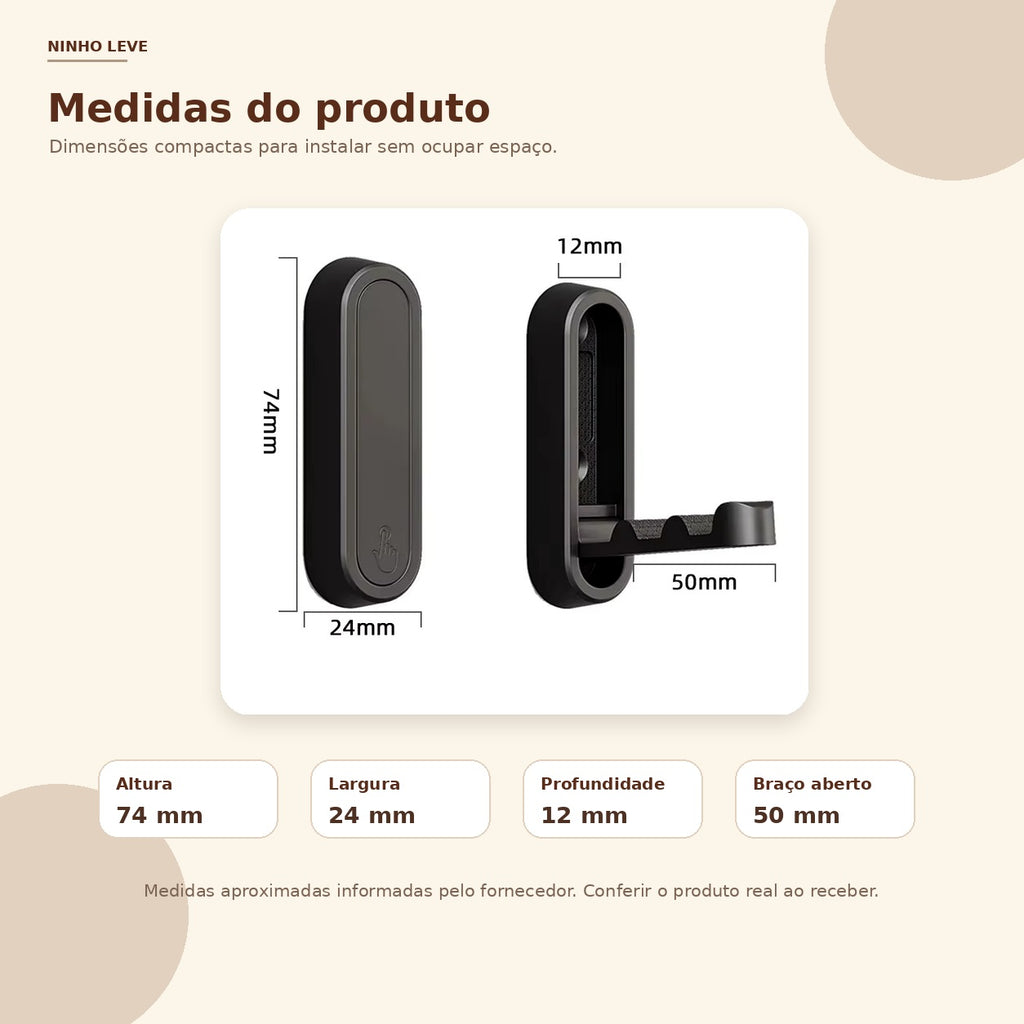 Gancho de Parede Dobrável