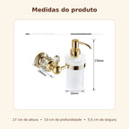 Dispensador de Sabão Líquido de Parede em Vidro Fosco