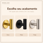 Gancho Adesivo de Parede em Aço Inoxidável 304