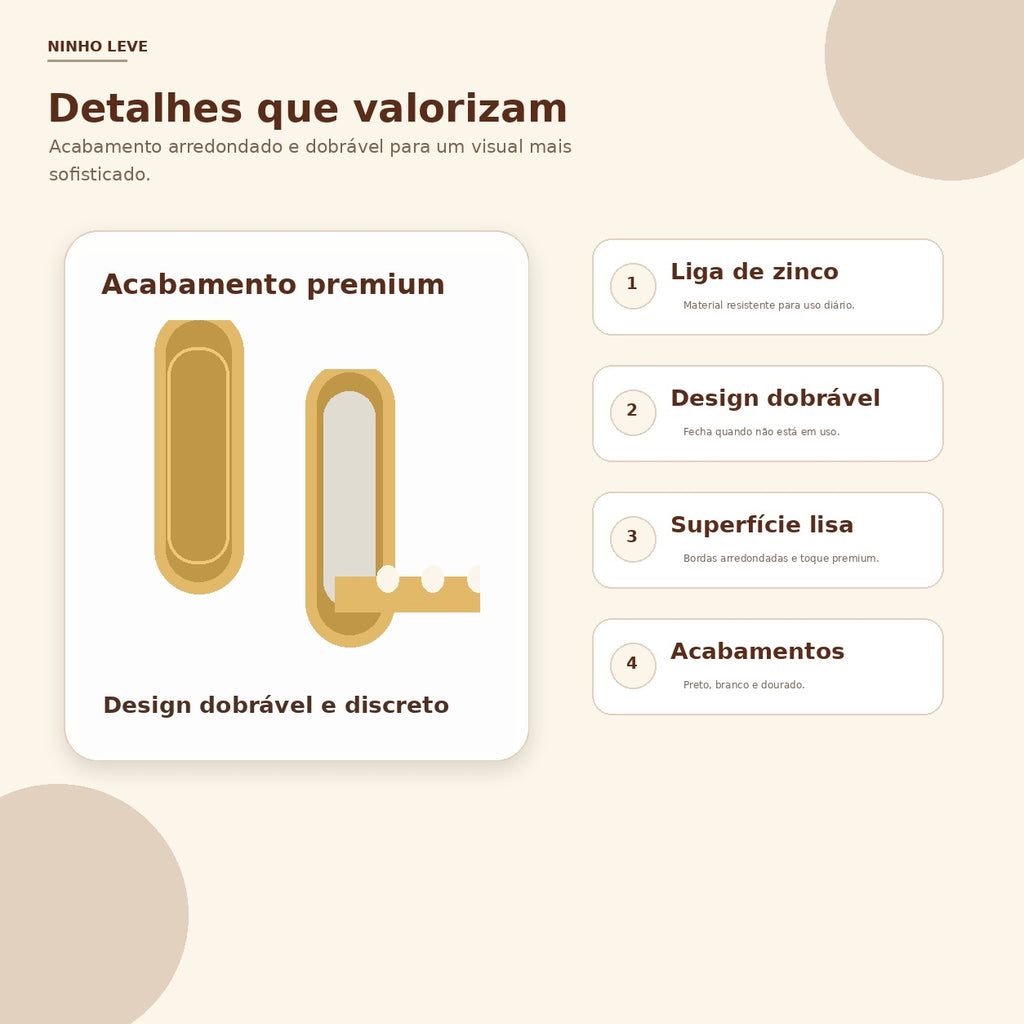 Gancho de Parede Dobrável