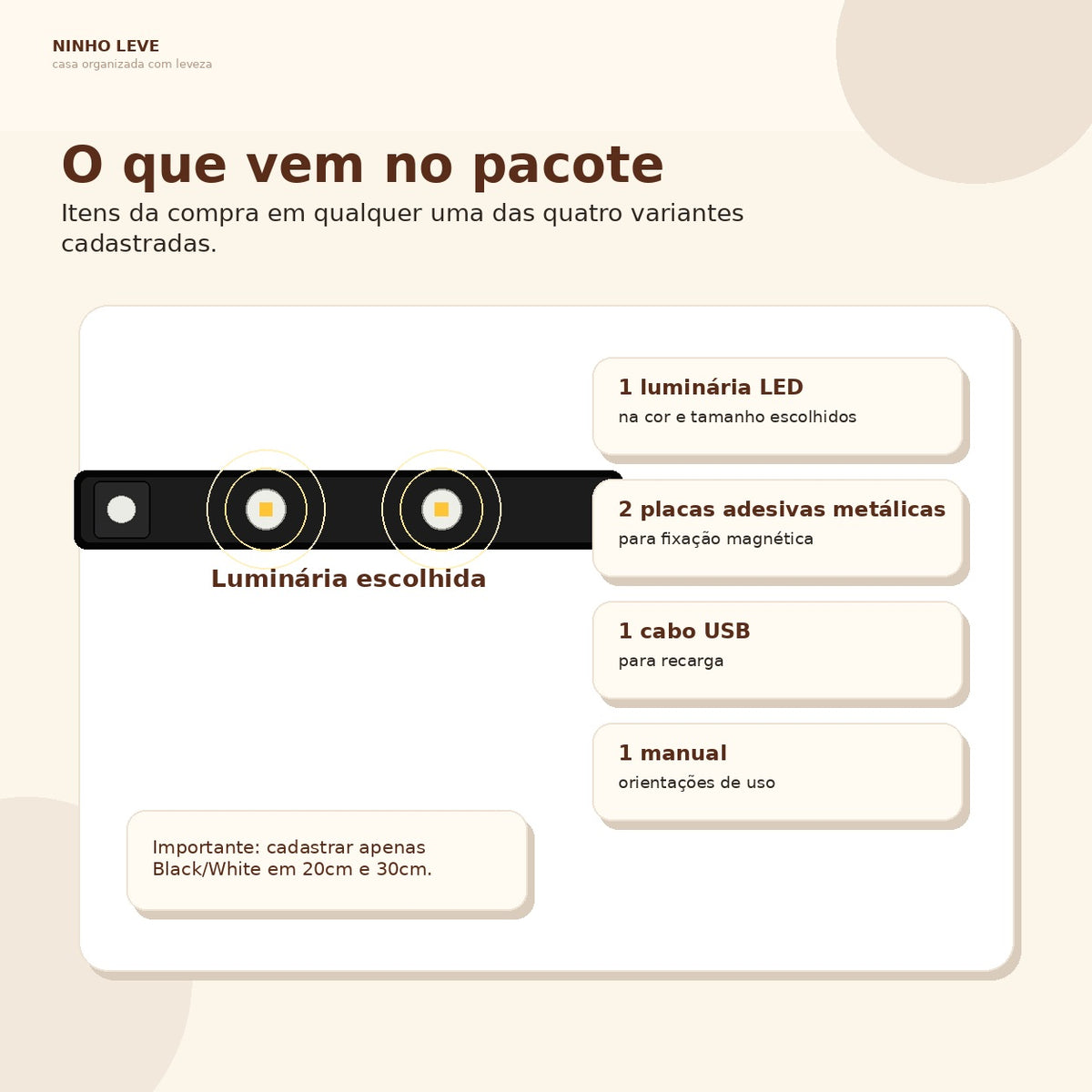 Luminária LED com Sensor de Movimento